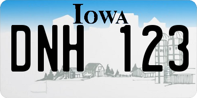 IA license plate DNH123