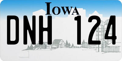 IA license plate DNH124