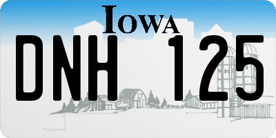 IA license plate DNH125