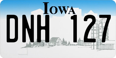 IA license plate DNH127