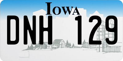 IA license plate DNH129