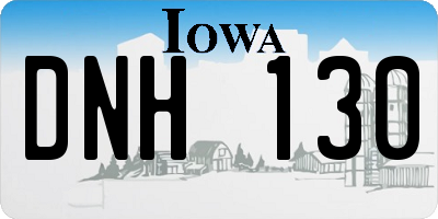 IA license plate DNH130
