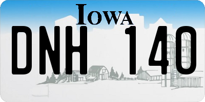 IA license plate DNH140