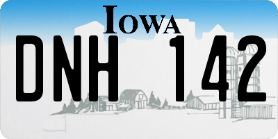 IA license plate DNH142