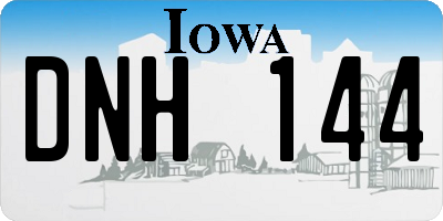 IA license plate DNH144