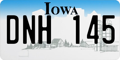 IA license plate DNH145