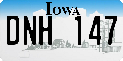 IA license plate DNH147