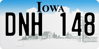 IA license plate DNH148