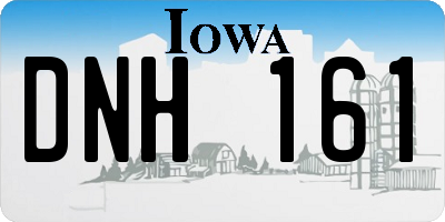IA license plate DNH161