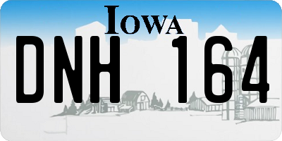 IA license plate DNH164