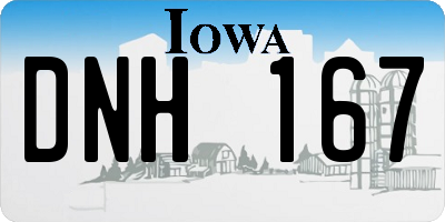 IA license plate DNH167