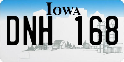 IA license plate DNH168