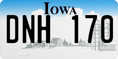 IA license plate DNH170