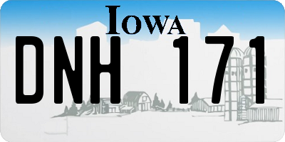 IA license plate DNH171