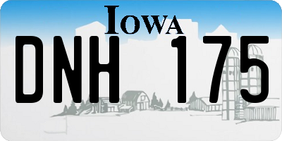 IA license plate DNH175