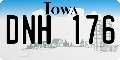 IA license plate DNH176