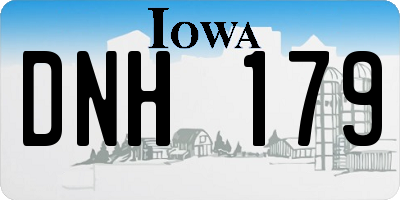 IA license plate DNH179