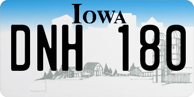 IA license plate DNH180