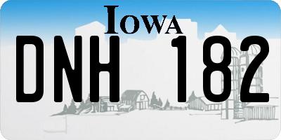IA license plate DNH182