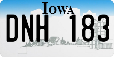 IA license plate DNH183