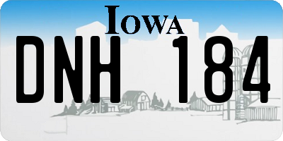 IA license plate DNH184