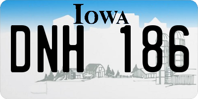 IA license plate DNH186