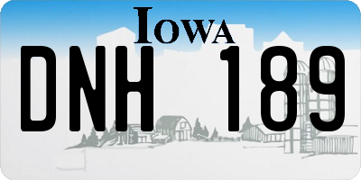 IA license plate DNH189