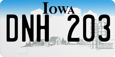 IA license plate DNH203