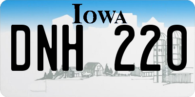 IA license plate DNH220