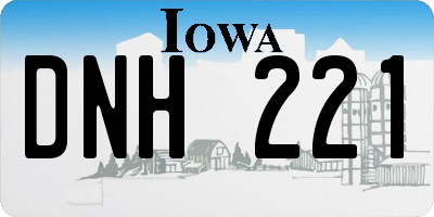 IA license plate DNH221