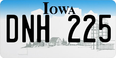 IA license plate DNH225