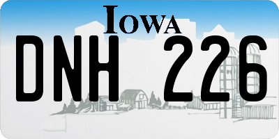 IA license plate DNH226