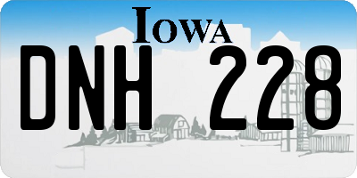 IA license plate DNH228
