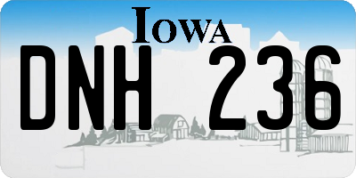 IA license plate DNH236
