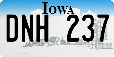 IA license plate DNH237
