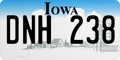 IA license plate DNH238