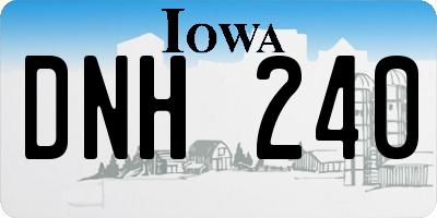 IA license plate DNH240