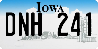 IA license plate DNH241