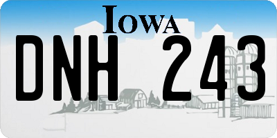 IA license plate DNH243