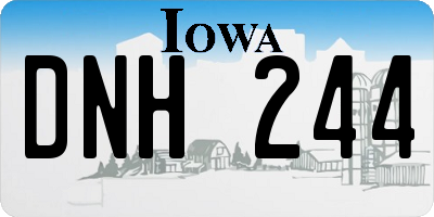IA license plate DNH244