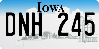 IA license plate DNH245