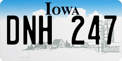 IA license plate DNH247