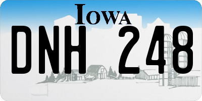 IA license plate DNH248