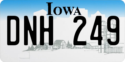 IA license plate DNH249