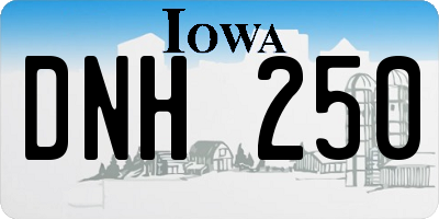 IA license plate DNH250