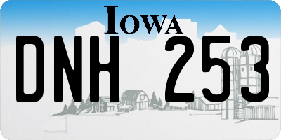 IA license plate DNH253
