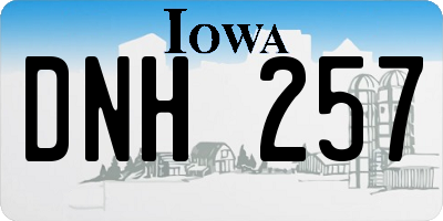 IA license plate DNH257