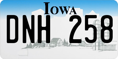 IA license plate DNH258