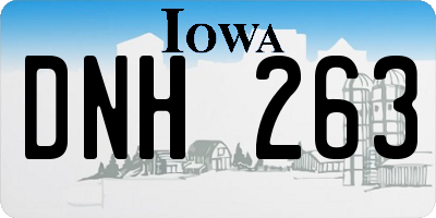 IA license plate DNH263