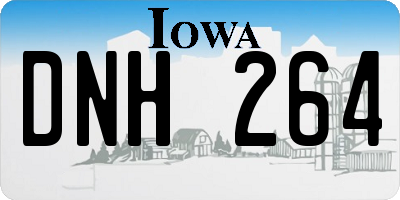 IA license plate DNH264